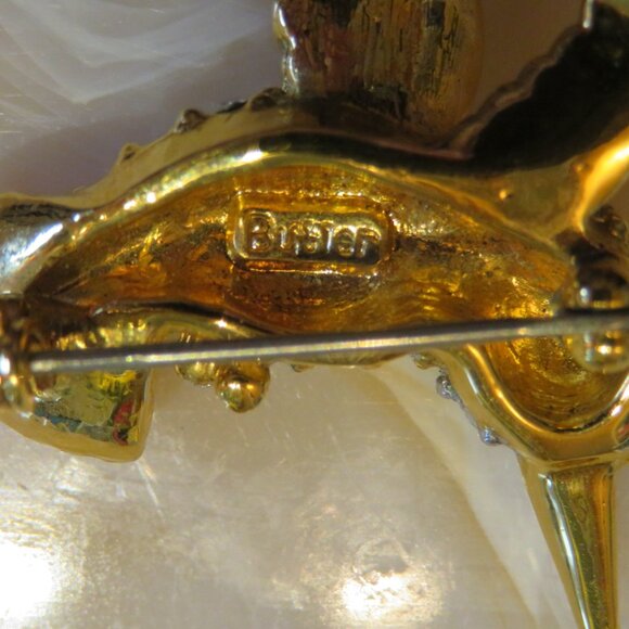 Signed Butler HUMMINGBIRD & Rhinestones Brooch (K725) - Picture 5 of 5